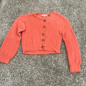 coral sweater kinda cropped